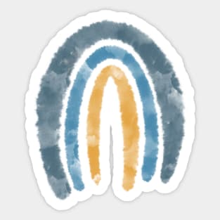 Orange and blue rainbow Sticker